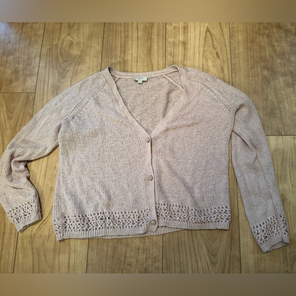 LOFT Light pink Cardigan Sweater